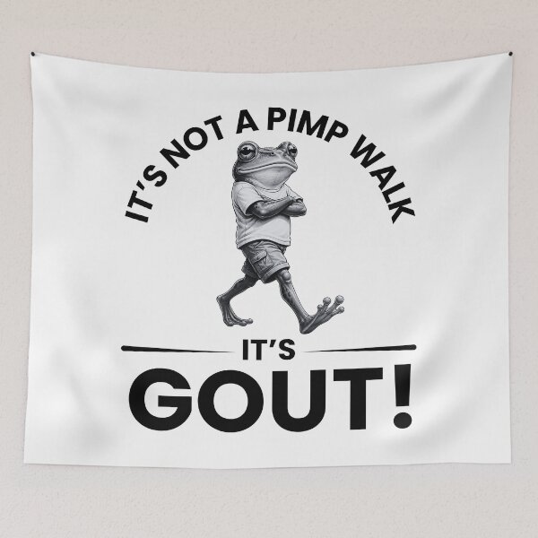 Item preview, It’s Not A Pimp Walk It’s Gout Funny Medical Humor T-Shirt designed and sold by Teetreasure2.