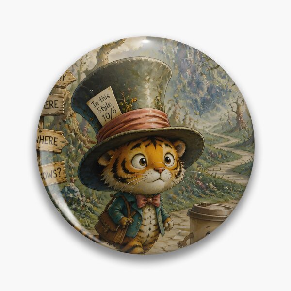 Item preview, Tiger and Cup in Wonderland designed and sold by sigmaartstudio.