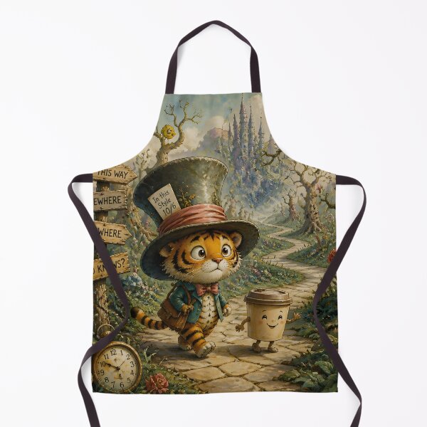 Item preview, Tiger and Cup in Wonderland designed and sold by sigmaartstudio.