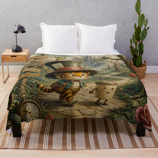Item preview, Tiger and Cup in Wonderland designed and sold by sigmaartstudio.