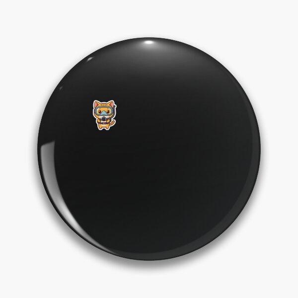 Item preview, Cute Cat Scuba Diving - Left Chest Badge Funny Ocean Kitten designed and sold by islam gamal.