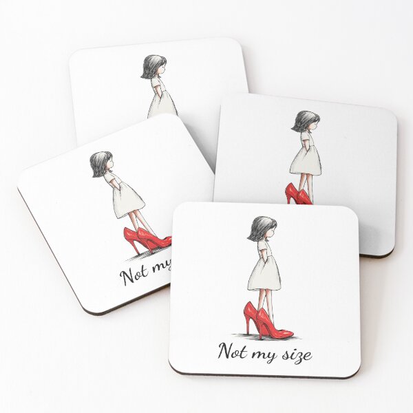 Item preview, Not My Size | Oversized Red Heels Emotional Fashion Illustration designed and sold by FMproject.