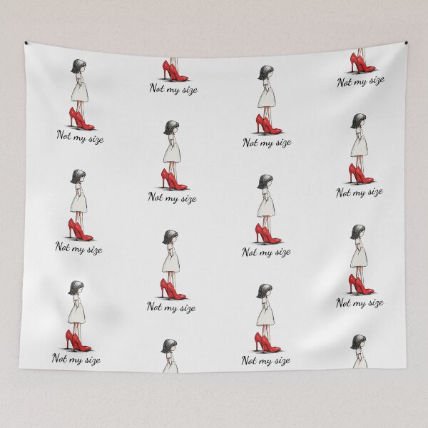 Item preview, Not My Size | Oversized Red Heels Emotional Fashion Illustration designed and sold by FMproject.