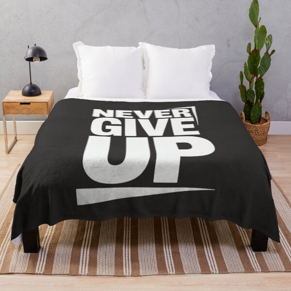 Item preview, Never Give Up Motivational Quote T-Shirt designed and sold by GiftLore Studio.