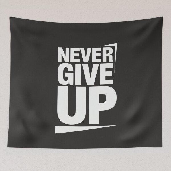 Item preview, Never Give Up Motivational Quote T-Shirt designed and sold by GiftLore Studio.