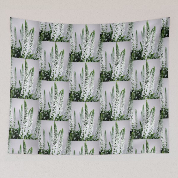 Item preview, Close-up of green and white flowers designed and sold by nicwoodart.