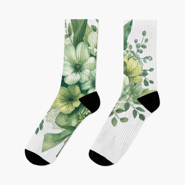 Item preview,  Green flowers watercolor designed and sold by uunaa.