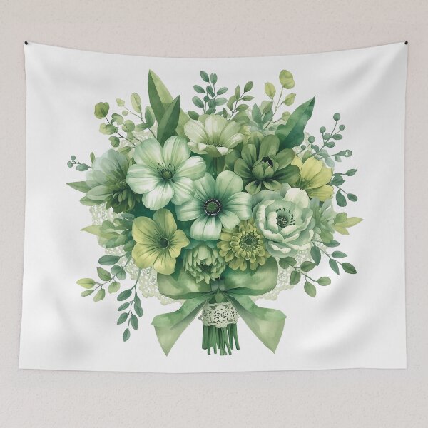 Item preview,  Green flowers watercolor designed and sold by uunaa.