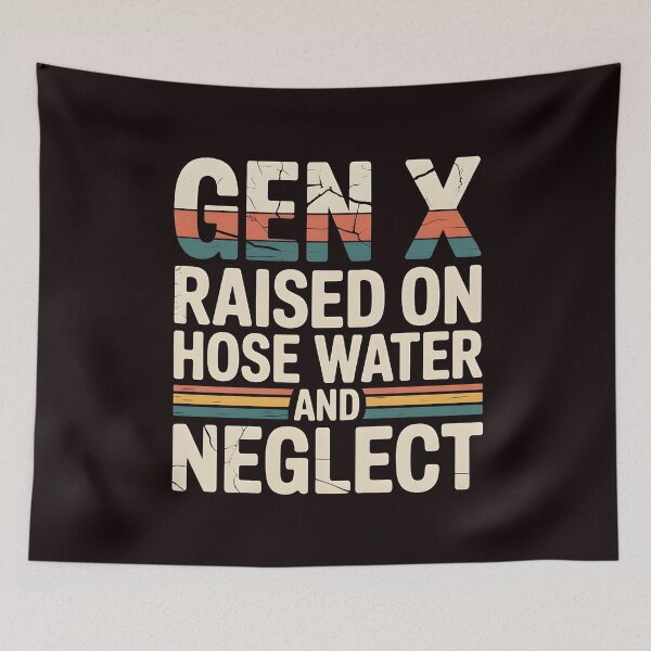 Item preview, Gen X Raised On Hose Water And Neglect Shirt – Funny Retro Gen X Nostalgia designed and sold by Redgiant87x.