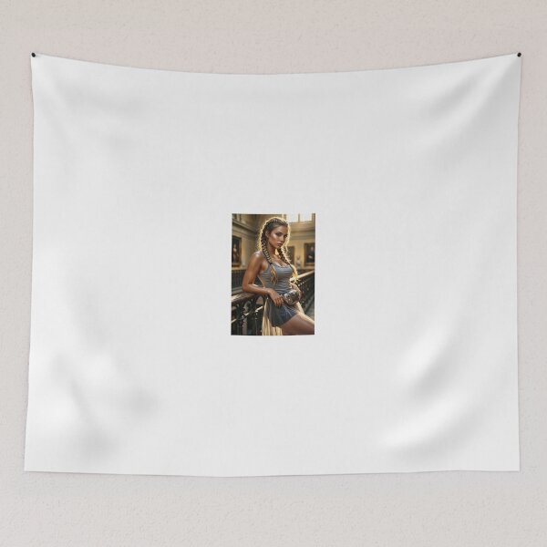 Item preview, Woman with Braids in Sunlit Gallery designed and sold by CathryneDelamort.