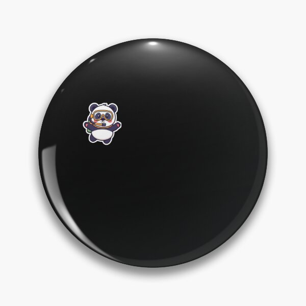 Item preview, Cute Panda Scuba Diving - Left Chest Badge Funny Ocean Bear designed and sold by islam gamal.