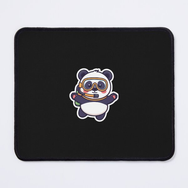 Item preview, Cute Panda Scuba Diving - Left Chest Badge Funny Ocean Bear designed and sold by islam gamal.