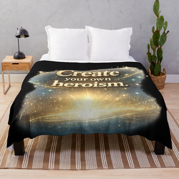 Item preview, Create Your Own Heroism - Luxury Golden Sparkle Quote designed and sold by TripleVertex-1.