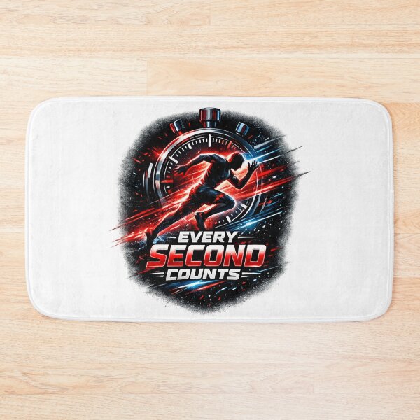 Item preview, Every Second Counts Runner Design | Motivational Quote Design designed and sold by Velora Printss.