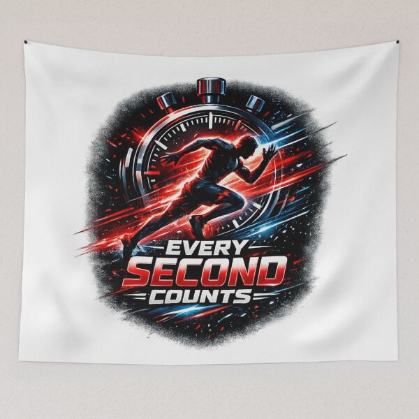 Item preview, Every Second Counts Runner Design | Motivational Quote Design designed and sold by Velora Printss.
