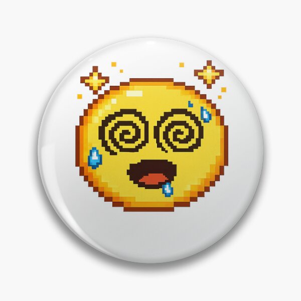 Item preview, Dizzy Pixel Emoji – Retro 8 Bit Overwhelmed Reaction Sticker designed and sold by ANiyati.