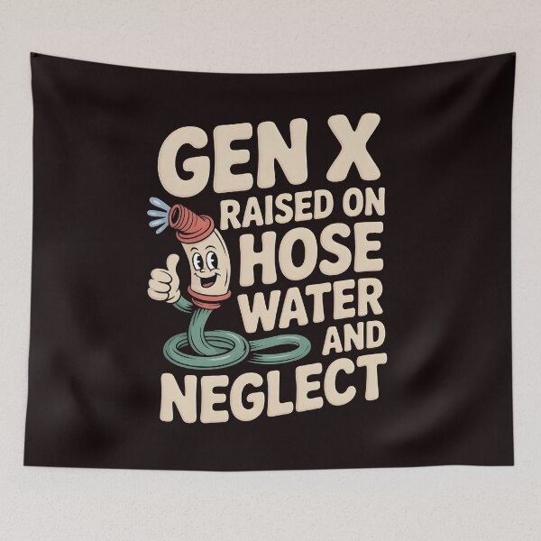 Item preview, Gen X Raised On Hose Water And Neglect Shirt – Classic Retro Gen X Nostalgia designed and sold by Redgiant87x.
