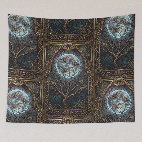Item preview, Spooky Night: Gothic Tree and Flying Bats. designed and sold by BriSher.