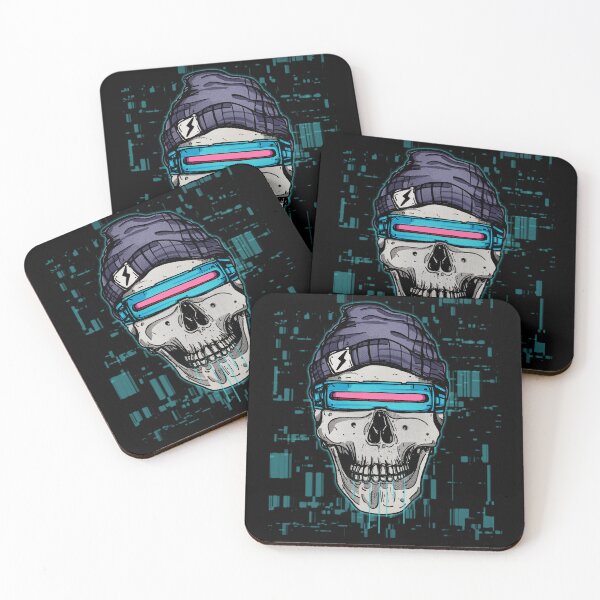 Item preview, Neon Cyber Skull designed and sold by Rot Riot Lab.