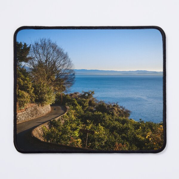 Item preview, Winding Coastal Road Leading to Suruga Bay at Sunrise near Satta-Toge Pass, Japan designed and sold by Pix4Japan.