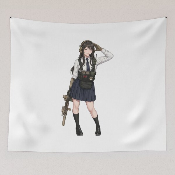 Item preview, Tactical School Girl - Anime Special Ops designed and sold by RAWLIFEGRAPHIC.