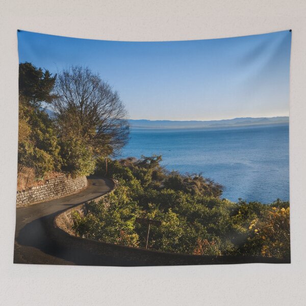 Item preview, Winding Coastal Road Leading to Suruga Bay at Sunrise near Satta-Toge Pass, Japan designed and sold by Pix4Japan.