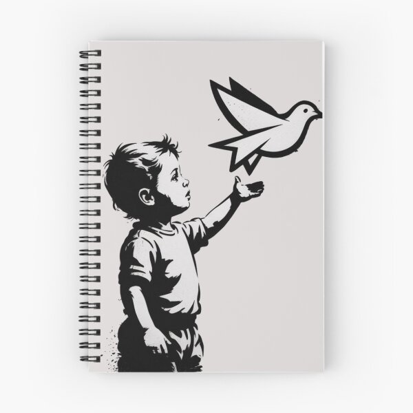Item preview, Banksy releasing a vibrant solid white paper airplane shaped like a soaring dove designed and sold by 123ks.