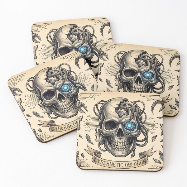 Item preview, Biomechanical_skull_tattoo_art__exposed designed and sold by JOTAMIKE.