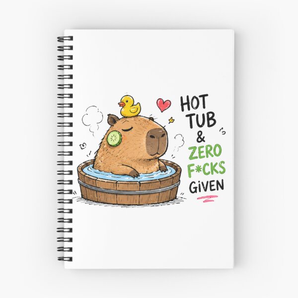 Item preview, Funny Capybara Meme Hot Tub & Zero F*cks Given Cute Relaxing Animal Sticker designed and sold by FeelFreeStore.