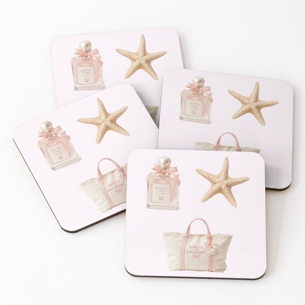 Item preview, girly coastal holiday vacation sticker pack designed and sold by inainart.