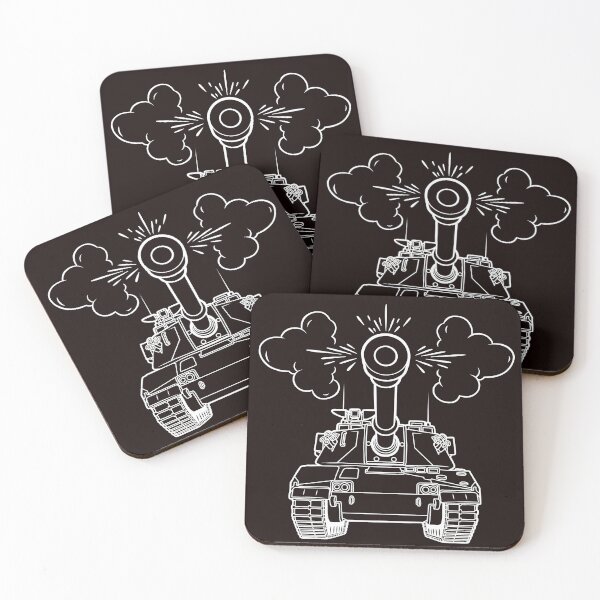 Item preview, Minimalist Military Tank Line Art designed and sold by ArtPer-design.