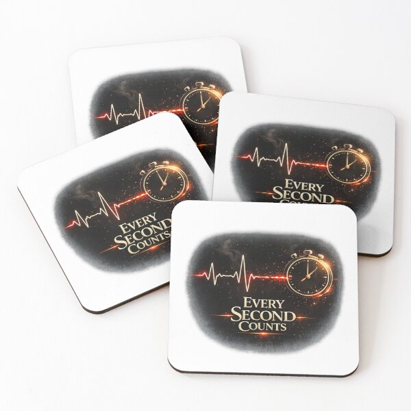 Item preview, Every Second Counts Heartbeat and Typography Design | Motivational Quote Design designed and sold by Velora Printss.