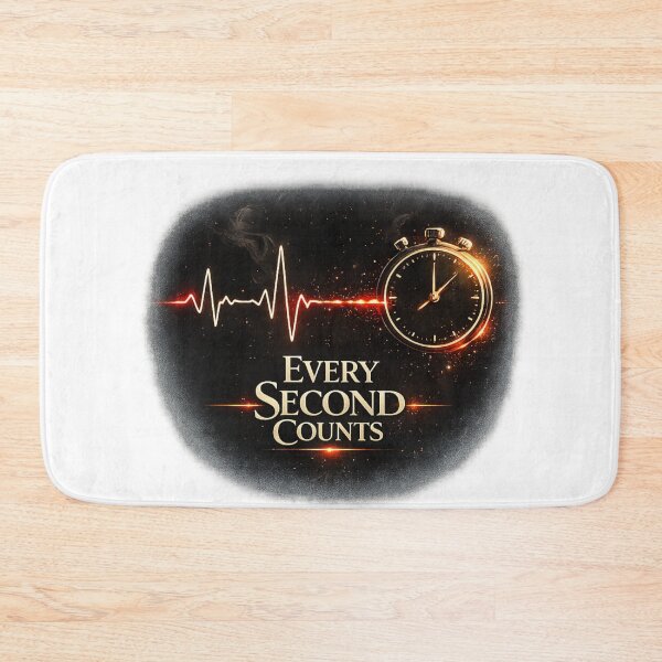 Item preview, Every Second Counts Heartbeat and Typography Design | Motivational Quote Design designed and sold by Velora Printss.