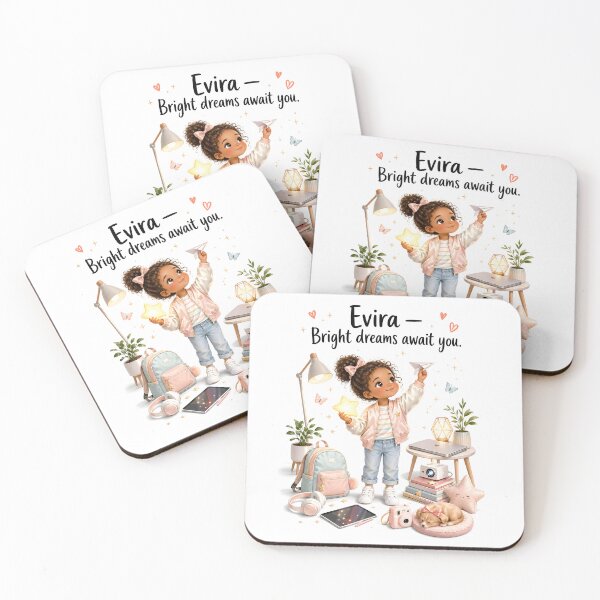 Item preview, Evira Bright Dreams Await You Personalized Kids Name Art designed and sold by LoveNurseries.