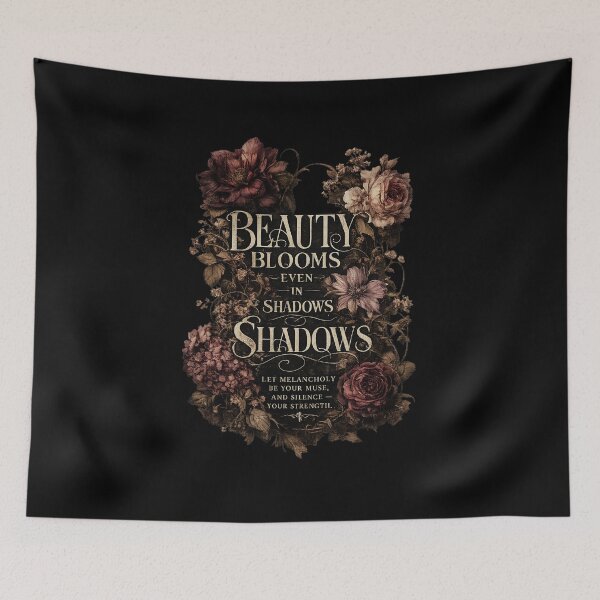 Item preview, Beauty Blooms Even In Shadows Shirt Dark Academia Floral Gothic Tee designed and sold by maxiprom.