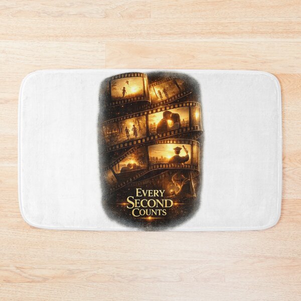 Item preview, Every Second Counts Cinematic Design | Motivational Quote Design designed and sold by Velora Printss.