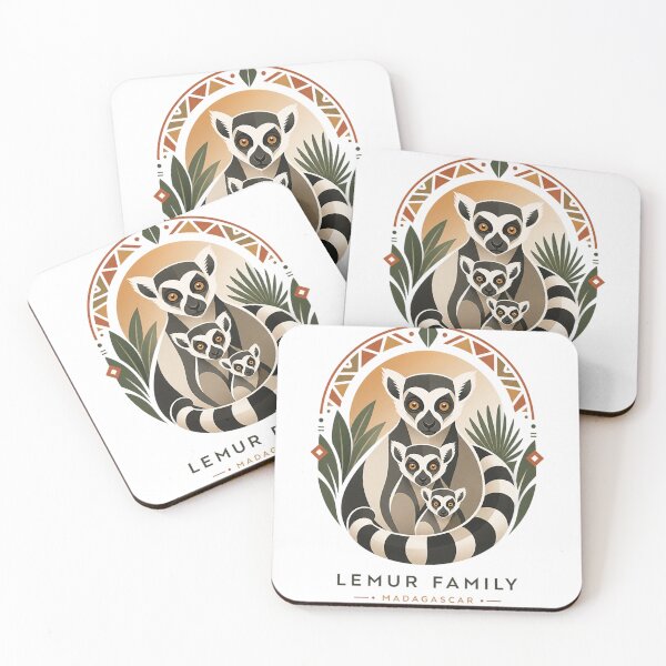 Item preview, Lemur Family — Minimalist Madagascar Vector Logotype designed and sold by Jandedan.