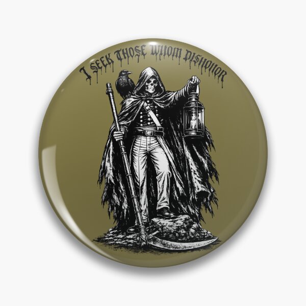 Item preview, Death comes for dishonorable B&W. designed and sold by PortaJohnOperator.