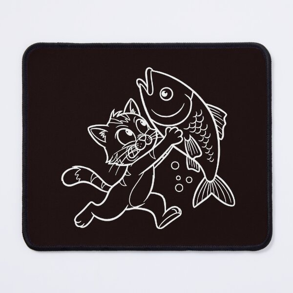 Item preview, Funny Cat Fishing Line Art designed and sold by ArtPer-design.