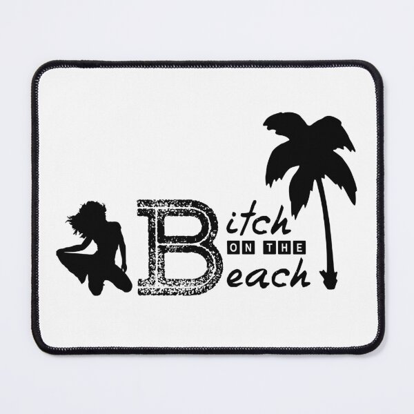 Item preview, Bitch on the Beach Sassy Pin Up Palm Tree Summer Design designed and sold by NewManiaGifts.