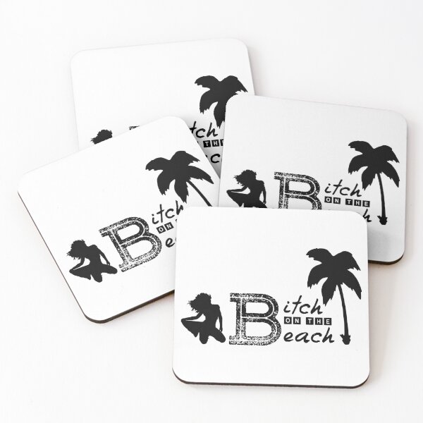 Item preview, Bitch on the Beach Sassy Pin Up Palm Tree Summer Design designed and sold by NewManiaGifts.