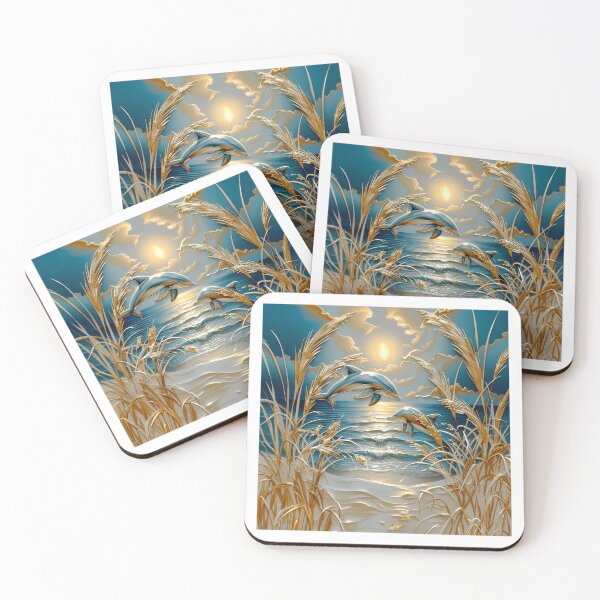 Item preview, Dolphin at Sunset on Tropical Beach designed and sold by MargaretWiktor.