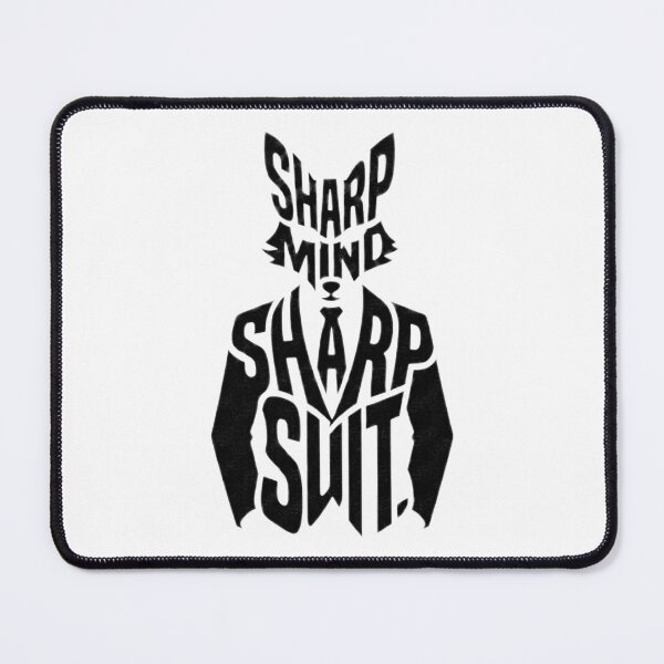Item preview, Sharp Mind Sharp Suit Fox Typography Design designed and sold by mackyartsstudio.