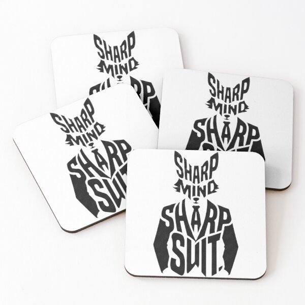 Item preview, Sharp Mind Sharp Suit Fox Typography Design designed and sold by mackyartsstudio.