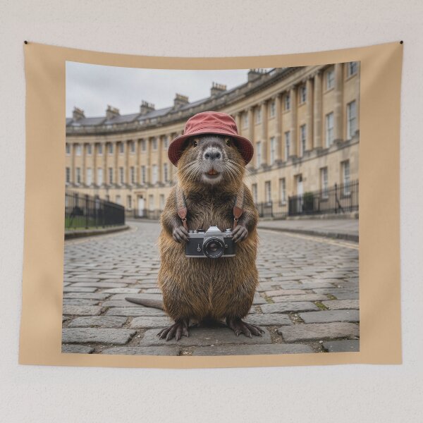 Item preview, Nutria Visits Bath's Royal Crescent in England designed and sold by Tridentulus.