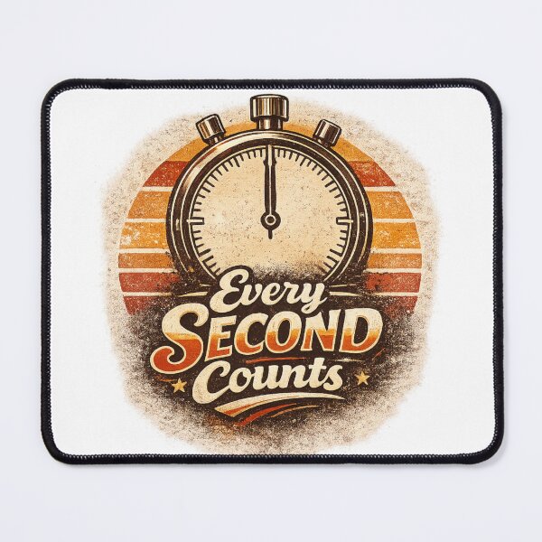 Item preview, Every Second Counts Clock Design | Motivational Quote Design designed and sold by Velora Printss.