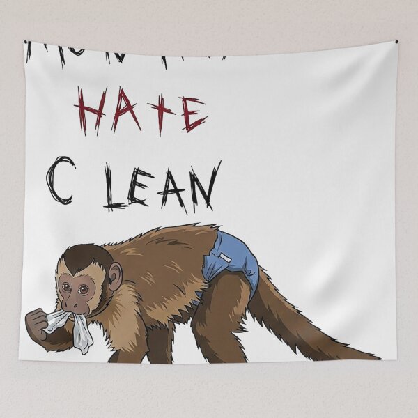 Item preview, Monkey Hate Clean designed and sold by dustyboy99.