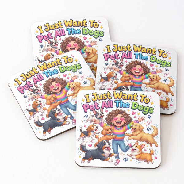 Item preview, I Just Want To Pet All The Dogs Funny designed and sold by pradeepvisuals.