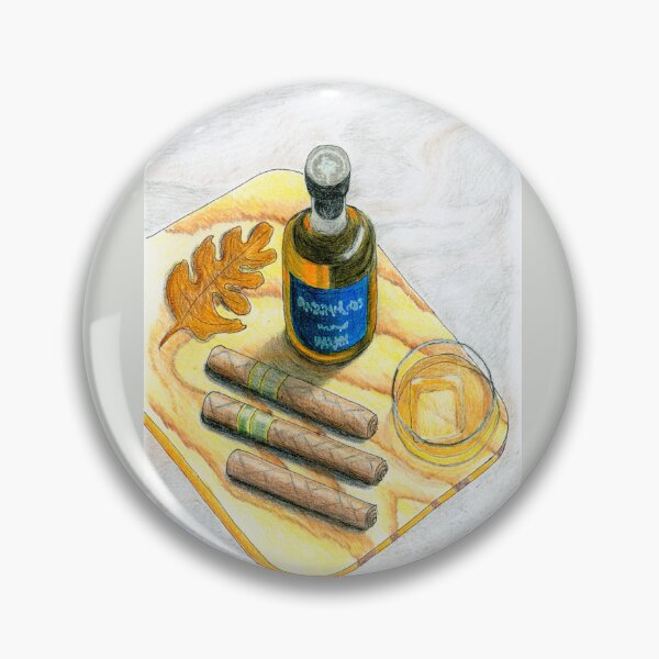 Item preview, Whiskey and Cigars Watercolor - Gentleman's Luxury Lifestyle Art designed and sold by Ihor Ivanov.