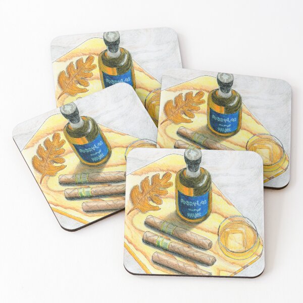 Item preview, Whiskey and Cigars Watercolor - Gentleman's Luxury Lifestyle Art designed and sold by Ihor Ivanov.